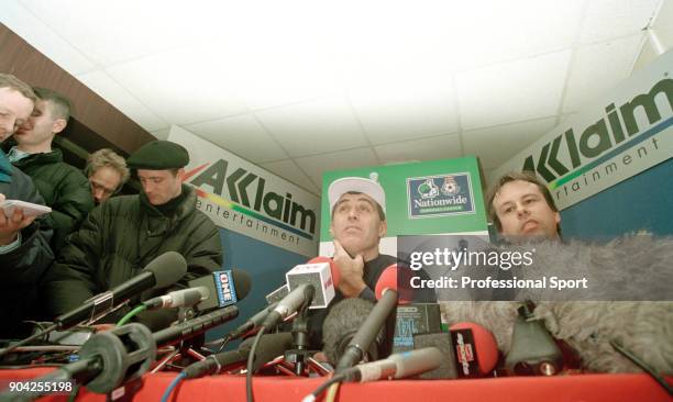 Press Conference before Peter Shilton's 1000th career appearance, the Nationwide Football League Division Three match between Leyton Orient and...