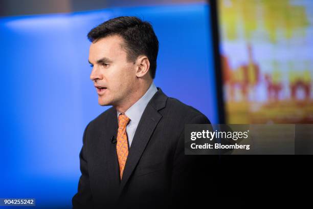 Paul Hickey, co-founder of Bespoke Investment Group LLC, speaks during a Bloomberg Television interview in New York, U.S., on Friday, Jan. 12, 2018....