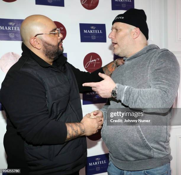 Jimbo and Steve Rifkind attend Axel Leon's Private Dinner Hosted By Steve Rifkind at Jimmy's on January 11, 2018 in New York City.