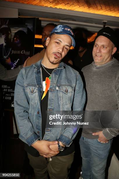 Recording artist Axel Leon and music executive Steve Rifkind attend Axel Leon's Private Dinner Hosted By Steve Rifkind at Jimmy's on January 11, 2018...