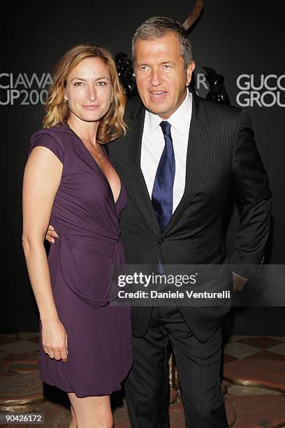 Zoe Cassavetes and Mario Testino attend The Gucci Group Awards at the Palazzo del Cinema during the 66th Venice Film Festival on September 7, 2009 in...