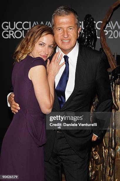 Zoe Cassavetes and Mario Testino attend The Gucci Group Awards at the Palazzo del Cinema during the 66th Venice Film Festival on September 7, 2009 in...