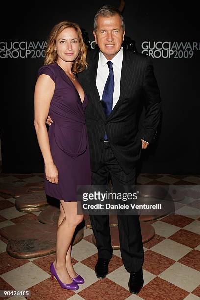 Zoe Cassavetes and Mario Testino attend The Gucci Group Awards at the Palazzo del Cinema during the 66th Venice Film Festival on September 7, 2009 in...
