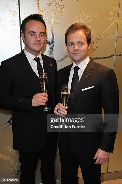 Ant McPartlin and Declan Donnelly attend the TV Quick & TV Choice Awards at The Dorchester on September 7, 2009 in London, England.