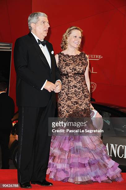 Composer Marvin Hamlisch and wife Terre Blair attend "The Informant!" premiere at the Sala Grande during the 66th Venice Film Festival on September...