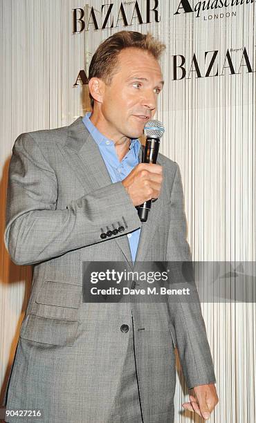 Ralph Fiennes attends the Harper's Bazaar Women Of The Year Awards at The Dorchester on September 7, 2009 in London, England.