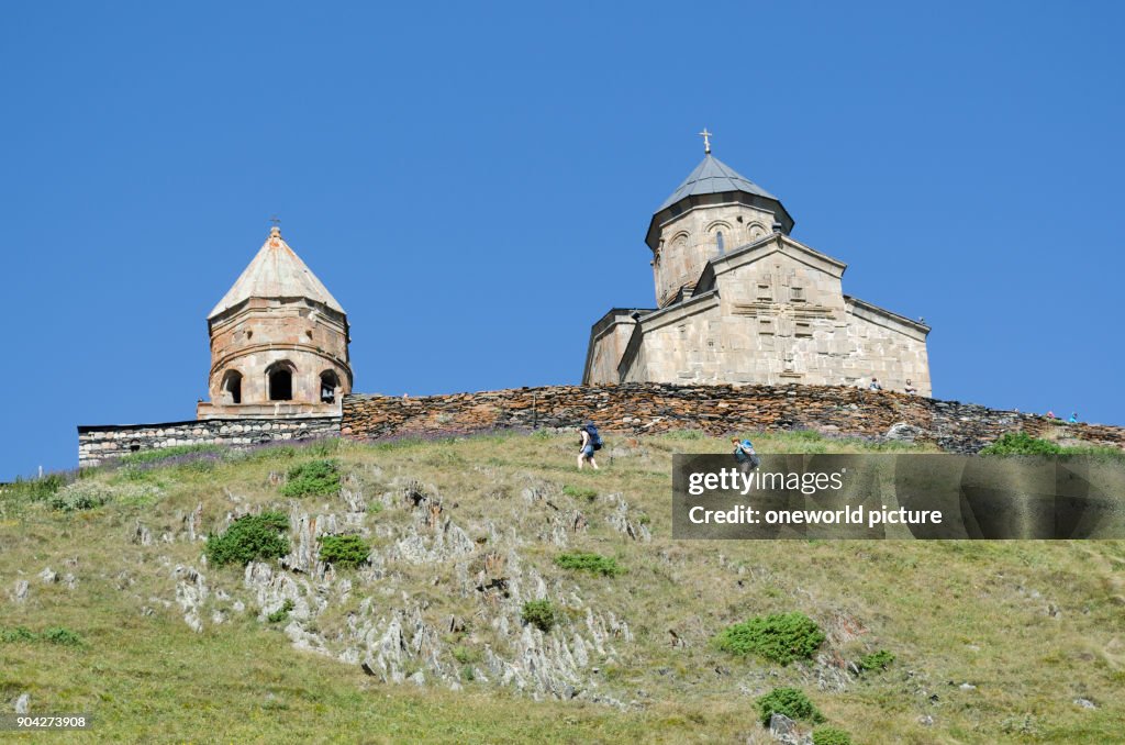 Tsminda Sameba Monastery in Caucasus, Georgia