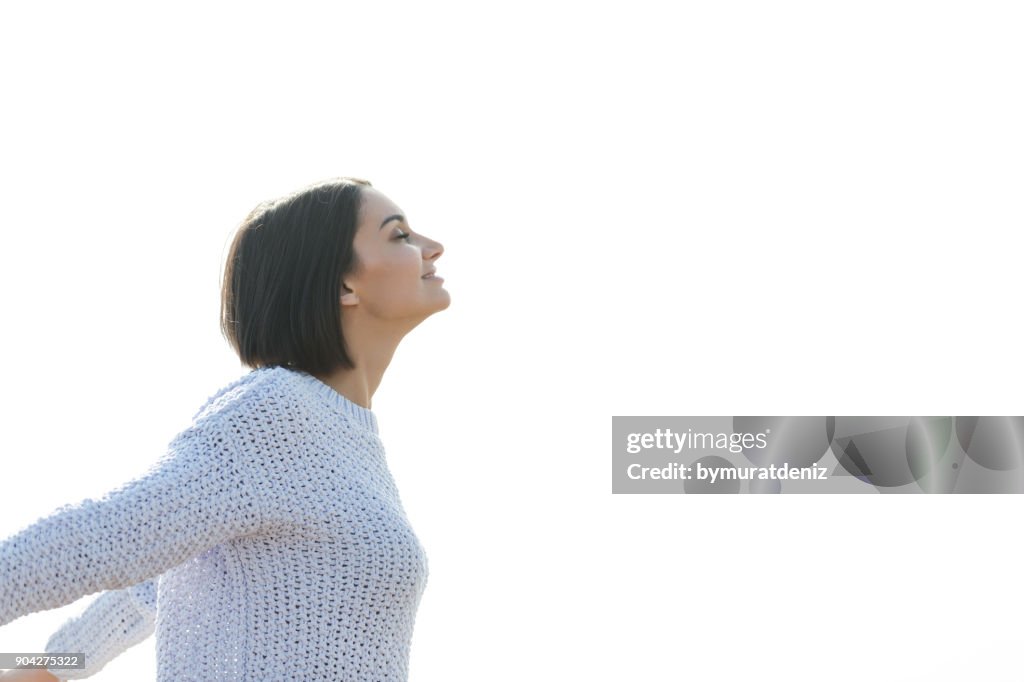 Woman in fresh air