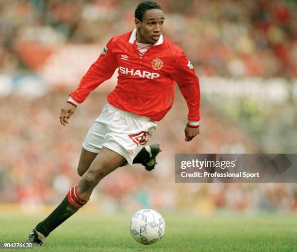 Paul Ince of Manchester United in action, circa 1993.