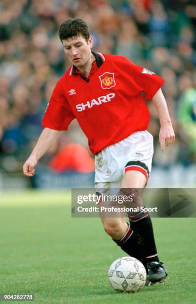 Denis Irwin of Manchester United in action, circa 1994.