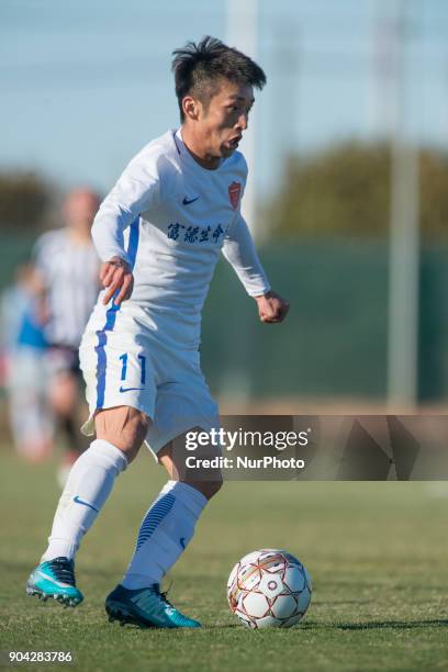 Cui Ren during the friendly match between Royal Charleroi SC vs.Yanbian Funde FC at Pinatar Arena, Murcia, SPAIN. 10th January of 2018.