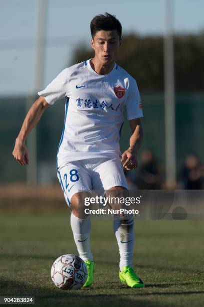 Zhang Hongkui during the friendly match between Royal Charleroi SC vs.Yanbian Funde FC at Pinatar Arena, Murcia, SPAIN. 10th January of 2018.