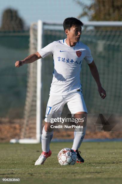 Piao Shihao during the friendly match between Royal Charleroi SC vs.Yanbian Funde FC at Pinatar Arena, Murcia, SPAIN. 10th January of 2018.