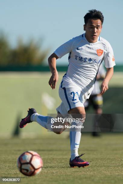 Cai Xinyu during the friendly match between Royal Charleroi SC vs.Yanbian Funde FC at Pinatar Arena, Murcia, SPAIN. 10th January of 2018.