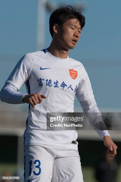 Jin Bo during the friendly match between Royal Charleroi SC vs.Yanbian Funde FC at Pinatar Arena, Murcia, SPAIN. 10th January of 2018.