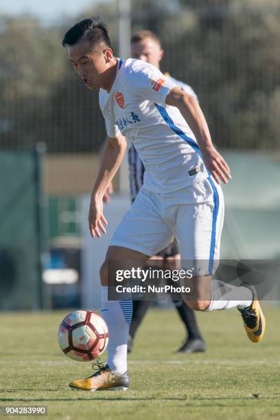 Cai Xinyu during the friendly match between Royal Charleroi SC vs.Yanbian Funde FC at Pinatar Arena, Murcia, SPAIN. 10th January of 2018.