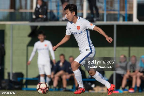 Li Hao during the friendly match between Royal Charleroi SC vs.Yanbian Funde FC at Pinatar Arena, Murcia, SPAIN. 10th January of 2018.