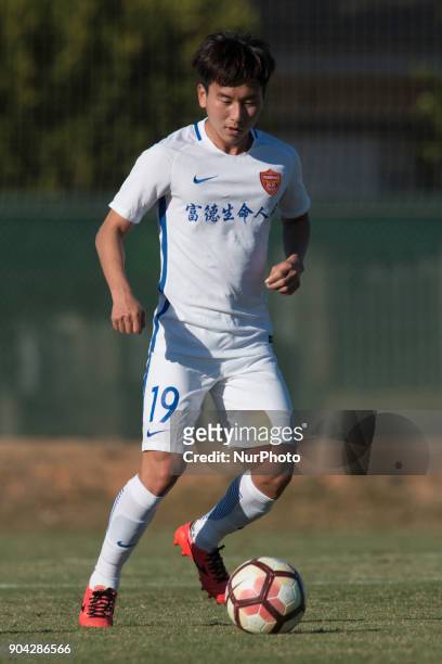 Li Hao during the friendly match between Royal Charleroi SC vs.Yanbian Funde FC at Pinatar Arena, Murcia, SPAIN. 10th January of 2018.