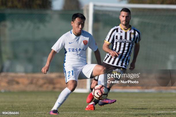 Cai Xinyu during the friendly match between Royal Charleroi SC vs.Yanbian Funde FC at Pinatar Arena, Murcia, SPAIN. 10th January of 2018.