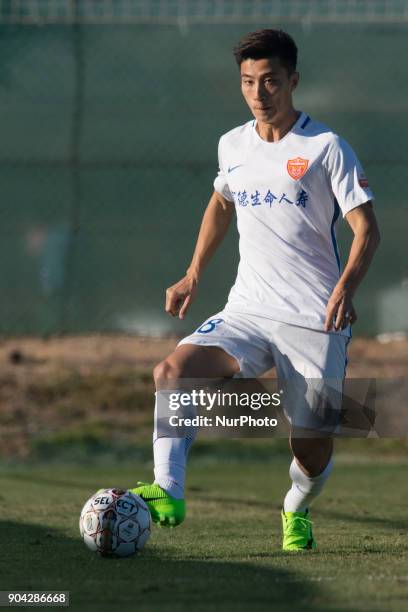 Zhang Hongkui during the friendly match between Royal Charleroi SC vs.Yanbian Funde FC at Pinatar Arena, Murcia, SPAIN. 10th January of 2018.