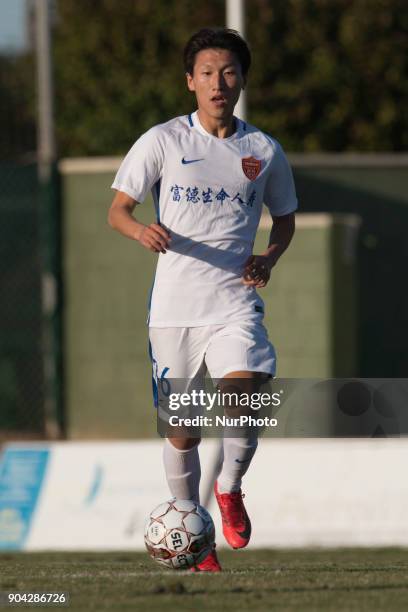 Li Long during the friendly match between Royal Charleroi SC vs.Yanbian Funde FC at Pinatar Arena, Murcia, SPAIN. 10th January of 2018.