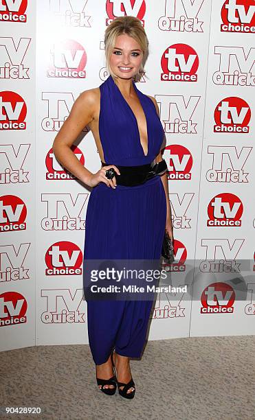 Emma Rigby attends the TV Quick & Tv Choice Awards at The Dorchester on September 7, 2009 in London, England.