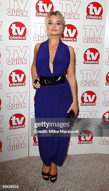 Emma Rigby attends the TV Quick & Tv Choice Awards at The Dorchester on September 7, 2009 in London, England.