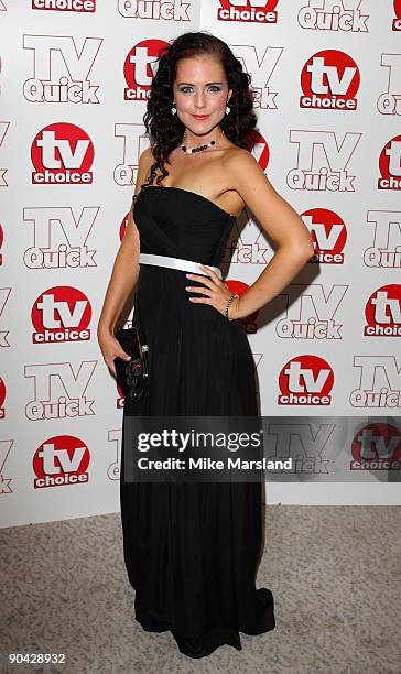 Steph Waring attends the TV Quick & Tv Choice Awards at The Dorchester on September 7, 2009 in London, England.