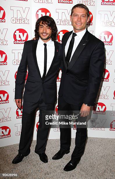 Marc Elliot and Johnny Patridge attend the TV Quick & Tv Choice Awards at The Dorchester on September 7, 2009 in London, England.