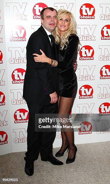 Simon Gregson and Katherine Kelly attend the TV Quick & Tv Choice Awards at The Dorchester on September 7, 2009 in London, England.