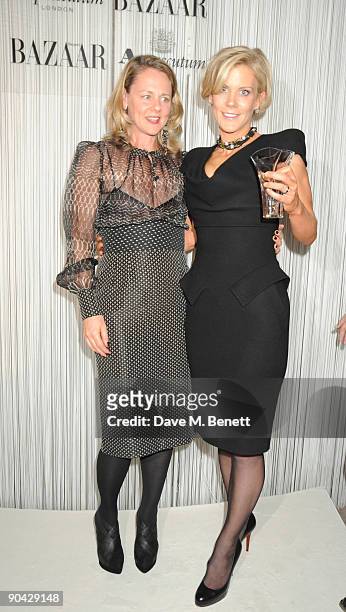 Amanda Staveley and guest attend the Harper's Bazaar Women Of The Year Awards at The Dorchester on September 7, 2009 in London, England.