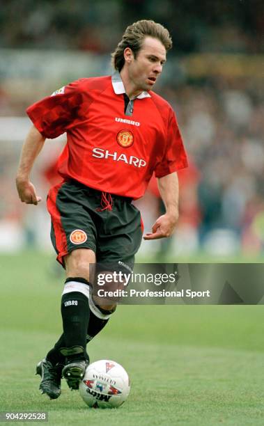 Brian McClair of Manchester United in action, circa 1997.