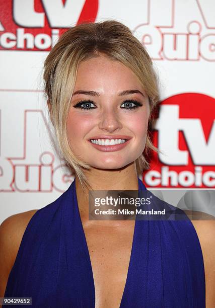 Emma Rigby attends the TV Quick & Tv Choice Awards at The Dorchester on September 7, 2009 in London, England.