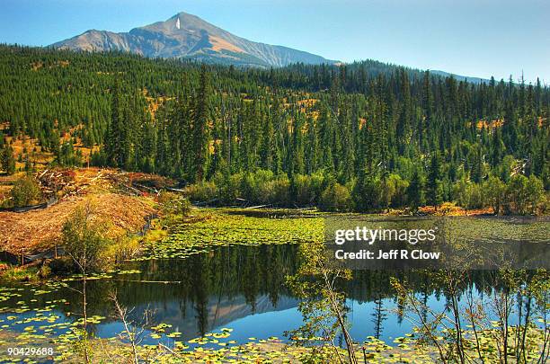 lone peak pond - lone mountain montana stock pictures, royalty-free photos & images