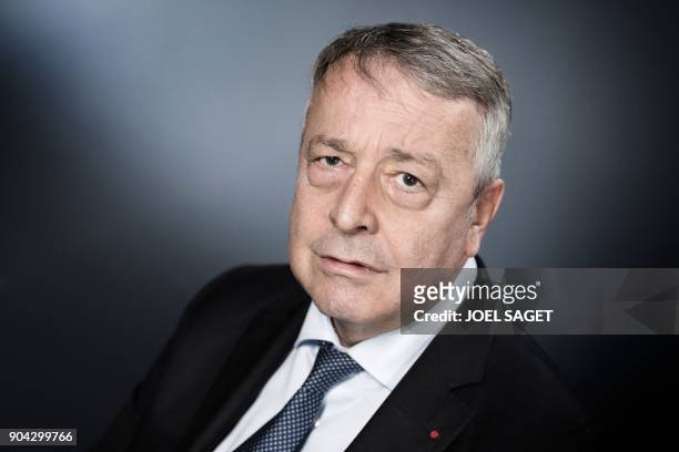 French international water and utilities group Veolia Environnement's head Antoine Frerot, poses during a photo session in Paris , on January 10,...