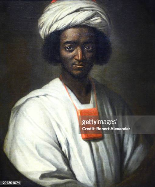 Portrait of Ayuba Suleiman Diallo painted by William Hoare in 1733 is on display at the National Portrait Gallery in London, England. Diallo was an...
