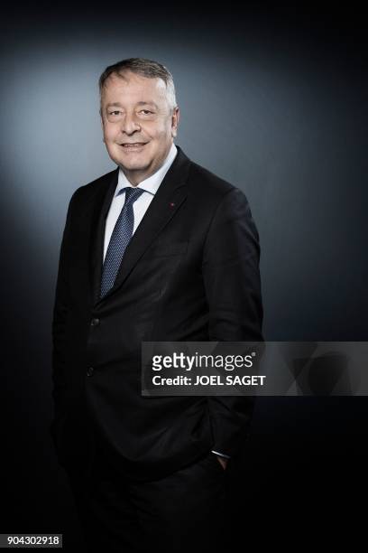 French international water and utilities group Veolia Environnement's head Antoine Frerot, poses during a photo session in Paris , on January 10,...