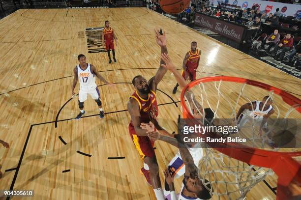 Kendrick Perkins of the Canton Charge shoots the ball against the Northern Arizona Suns during the G-League Showcase on January 12, 2018 at the...