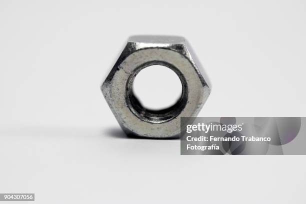 close-up of nut - nut fastener stock pictures, royalty-free photos & images