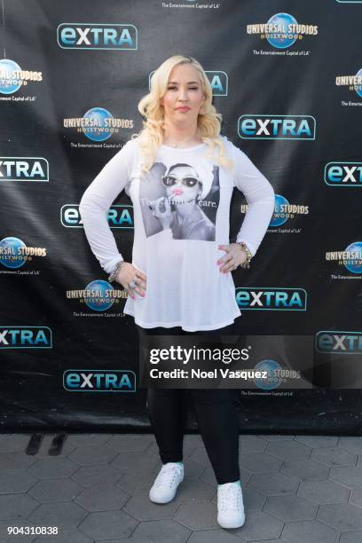 June Shannon visits "Extra" at Universal Studios Hollywood on January 11, 2018 in Universal City, California.