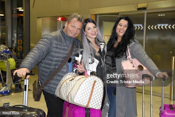 Jenny Frankhauser, her mother Iris Klein and her husband Peter Klein leave for 'I'm a celebrity- Get Me Out Of Here!' in Australia at Frankfurt...