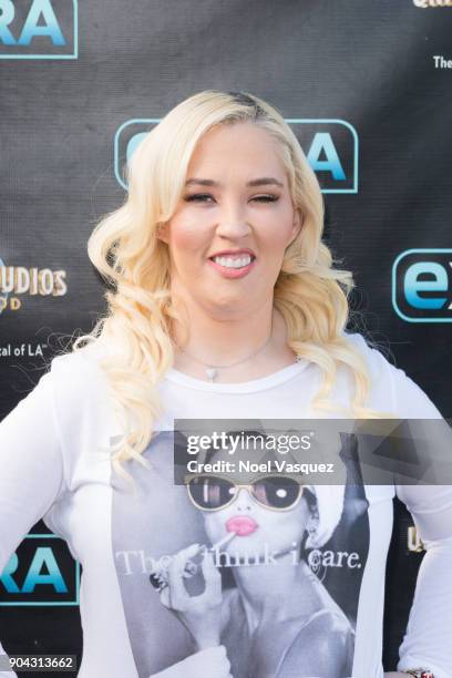 June Shannon visits "Extra" at Universal Studios Hollywood on January 11, 2018 in Universal City, California.