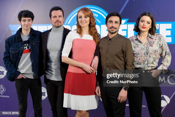 Alvaro Fontalba, Octavi Pujades, Cristina Castano, Canco Rodriguez and Adriana Torrebejano attend the 'Cuerpo De Elite' photocall at ME Reina...