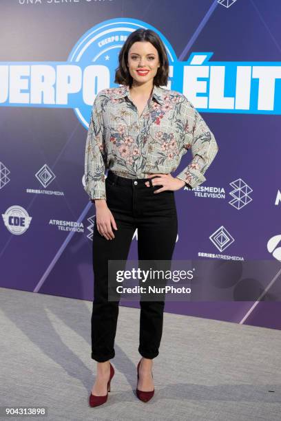 Spanish actress Adriana Torrebejano attends the 'Cuerpo De Elite' photocall at ME Reina Victoria Hotel on January 12, 2018 in Madrid, Spain.