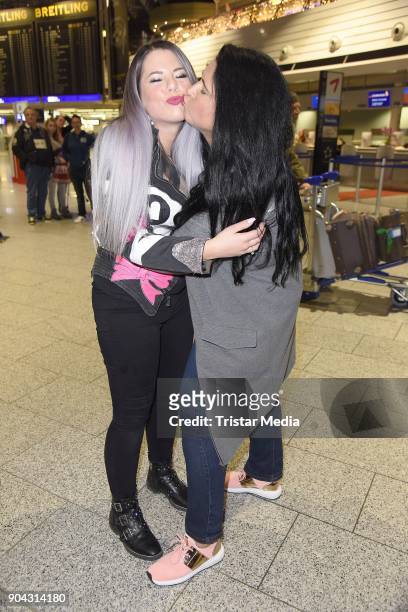 Jenny Frankhauser and her mother Mutter Iris Klein leave for 'I'm a celebrity- Get Me Out Of Here!' in Australia at Frankfurt International Airport...