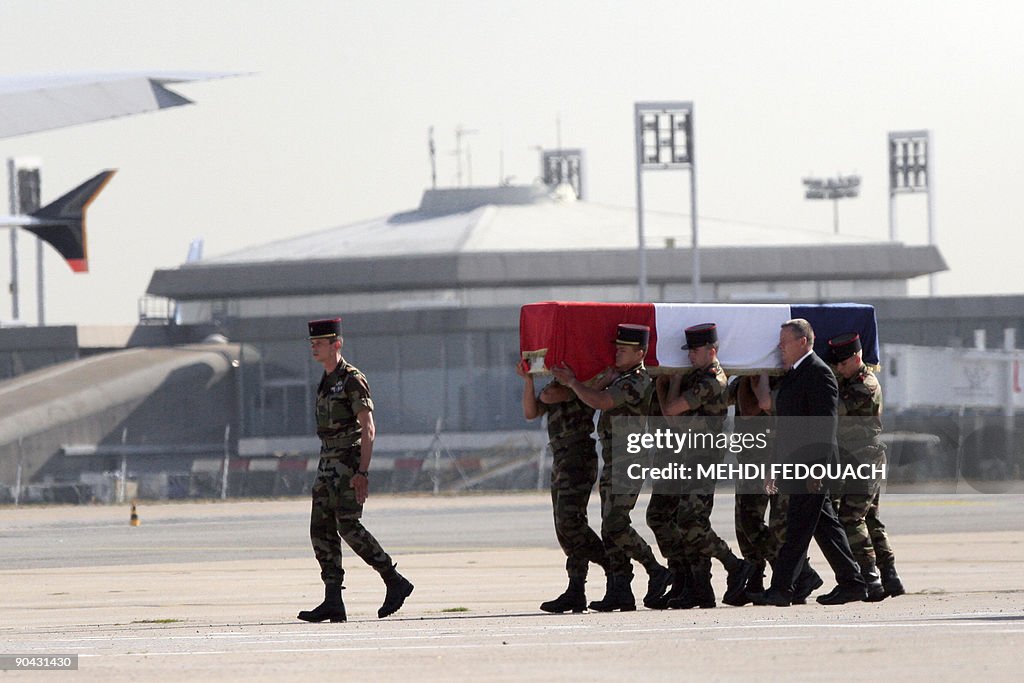 French military officers carry on Septem
