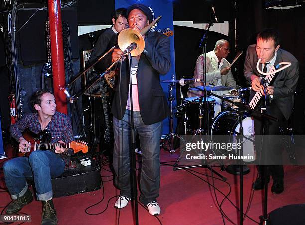 Will Rees of The Mystery Jets, Dennis Rollins, Drew McConnell of Babyshambles and Stephen Large of Squeeze take part perfoming the PizzaExpress...