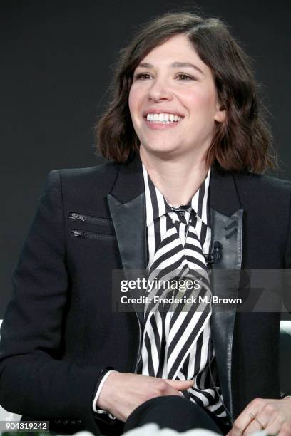 Creator/EP/Writer/Director/Actor Carrie Brownstein of 'Portlandia' speaks onstage during the IFC portion of the 2018 Winter Television Critics...