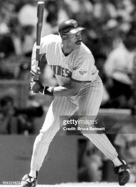 Dave Winfield of the Minnesota Twins bats during an MLB game circa 1993.