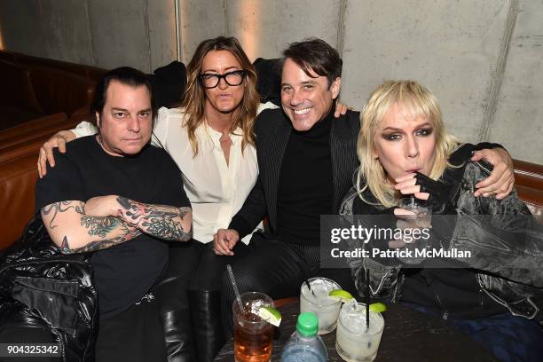 Michael Matula, Andrea Mitchell, Bryan Rabin and Miss Guy attend The Cinema Society & Bluemercury host the after party for IFC Films' "Freak Show" at...